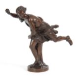 A LATE 19th CENTURY PATINATED BRONZE SCULPTURE modelled as Hippomene after Guillaume Coustou 25.