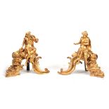 A PAIR OF FRENCH 19th CENTURY ORMOLU FIGURAL CHENE