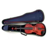 A CASED VIOLA length of back 37.8cm - sold with a