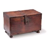 AN EARLY EASTERN EUROPEAN FRUITWOOD TABLE CASKET w