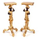 A PAIR OF 19TH CENTURY STYLE REPRODUCTION GILT GES
