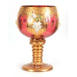 AN IMPRESSIVE VENITIAN GIANT-SIZE CRANBERRY GLASS