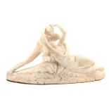 AFTER CANOVA. A 19TH CENTURY ALABASTER SCULPTURE P