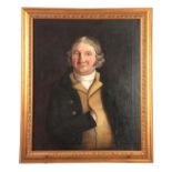 AN EARLY 19TH CENTURY ENGLISH SCHOOL OIL ON CANVAS. Portrait of a gentleman, 75cm high 62cm wide -