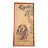 19TH CENTURY JAPANESE WATERCOLOUR ON PAPER depicti