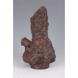 A 19TH CENTURY PIECE OF BURR WALNUT TOBACCONIST SH