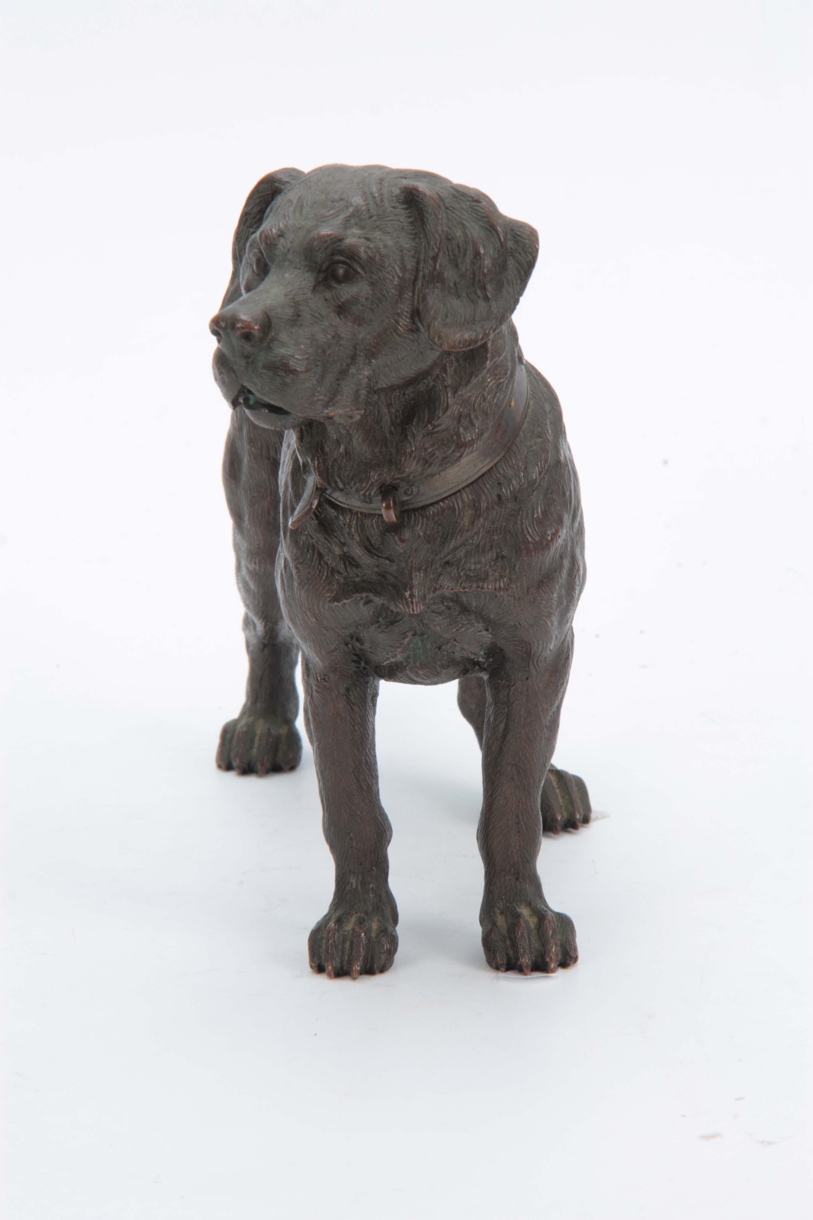 A 19TH CENTURY FRENCH BRONZE SCULPTURE modelled as a mastiff dog 17cm high 23cm wide - Image 5 of 6