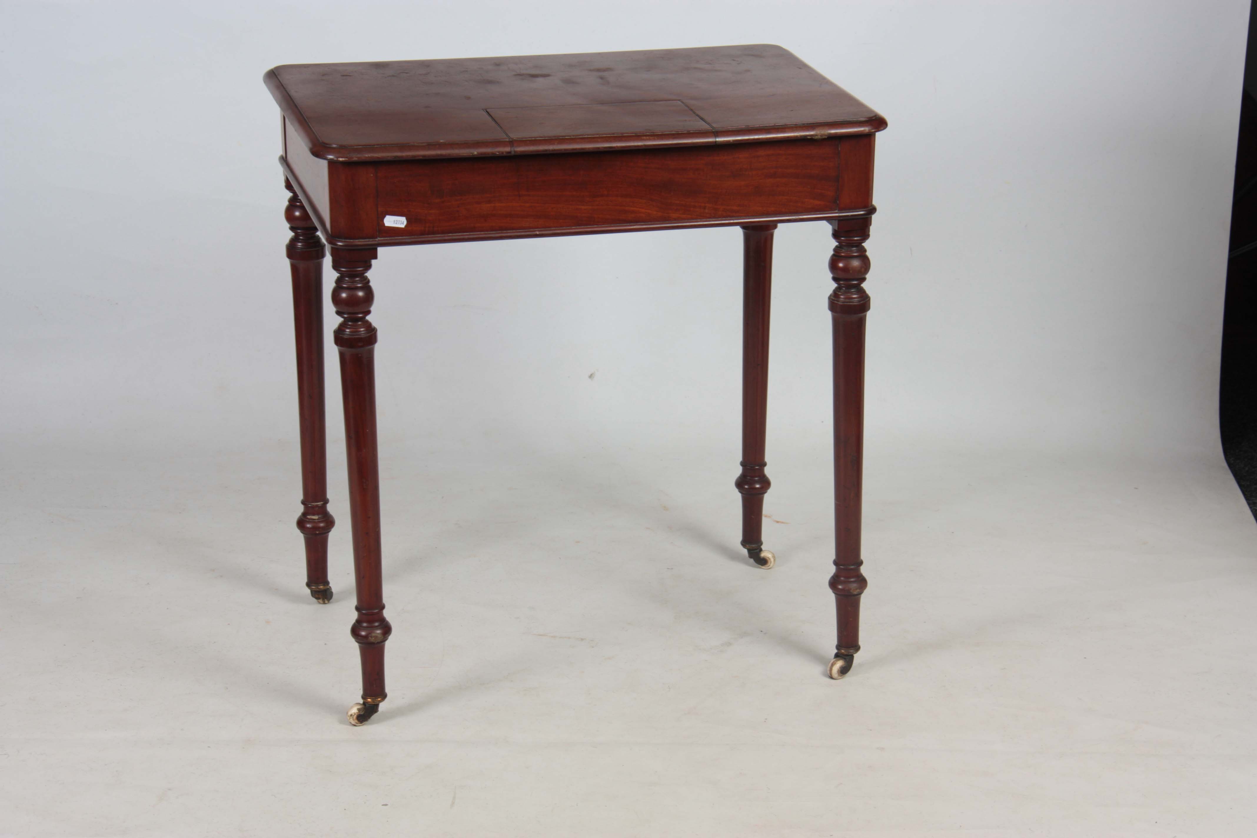 AN EARLY 19TH CENTURY MAHOGANY WRITING TABLE IN TH - Image 6 of 7