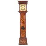 THOMAS LUMPKIN LONDON A WILLIAM AND MARY WALNUT AND FLORAL MARQUETRY EIGHT-DAY LONGCASE CLOCK the