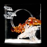 A 20TH CENTURY SWAROVSKI GLASS SCULPTURE 'WONDERS OF THE SEA, HARMONY'