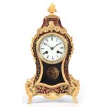 BOLVILLER, PARIS A MID 19TH CENTURY FRENCH TORTOISESHELL AND BOULLE MANTEL CLOCK the balloon-