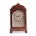 W. JOHNSON, STRAND, LONDON A MID 19TH CENTURY ROSEWOOD BRACKET CLOCK the case of rectangular form