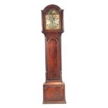 JOSEPH YORK HATTON, LONDON A GEORGE III FIGURED MAHOGANY LONGCASE CLOCK OF SMALL PROPORTIONS the