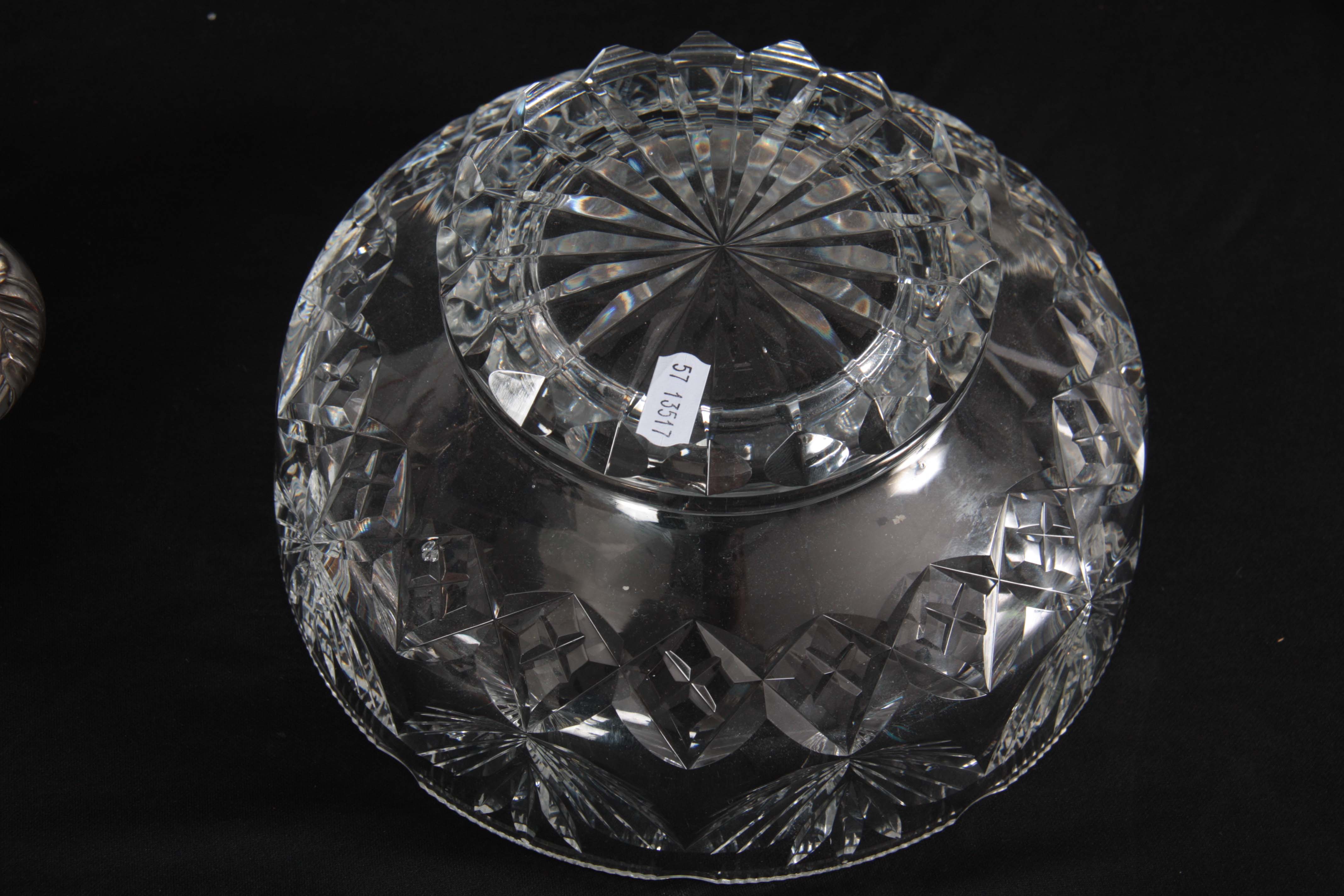 AN ORNATE ROCOCO STYLE 19TH CENTURY SHEFFIELD PLATE CENTREPIECE with later CUT GLASS FRUIT BOWL, the - Image 6 of 6