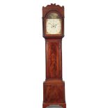 MEYER & BARTLEY, BRISTOL A LATE GEORGE III AUTOMATION LONGCASE CLOCK the figured mahogany case