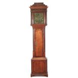 CHARLES EDWARD GILLETT, MANCHESTER A GEORGE III OAK AND MAHOGANY LONGCASE CLOCK the caddy top