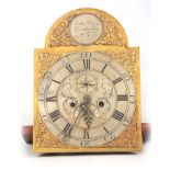 JOHN DOBIE, TANFIELD No. 169 AN 18TH CENTURY EIGHT DAY LONGCASE CLOCK MOVEMENT having a 12" arched