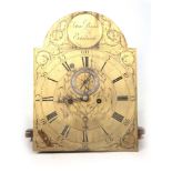 ADAM PRINGLE, EDINBURGH AN 18TH CENTURY EIGHT DAY LONGCASE CLOCK MOVEMENT having a 12" arched