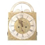 FRANCIS MARSHALL, DURHAM AN 18TH CENTURY EIGHT DAY MOONPHASE LONGCASE CLOCK MOVEMENT the 13"