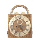 JOHN BRANSON, MULL AN 18TH CENTURY EIGHT DAY MOONPHASE LONGCASE CLOCK MOVEMENT having a 12" arched