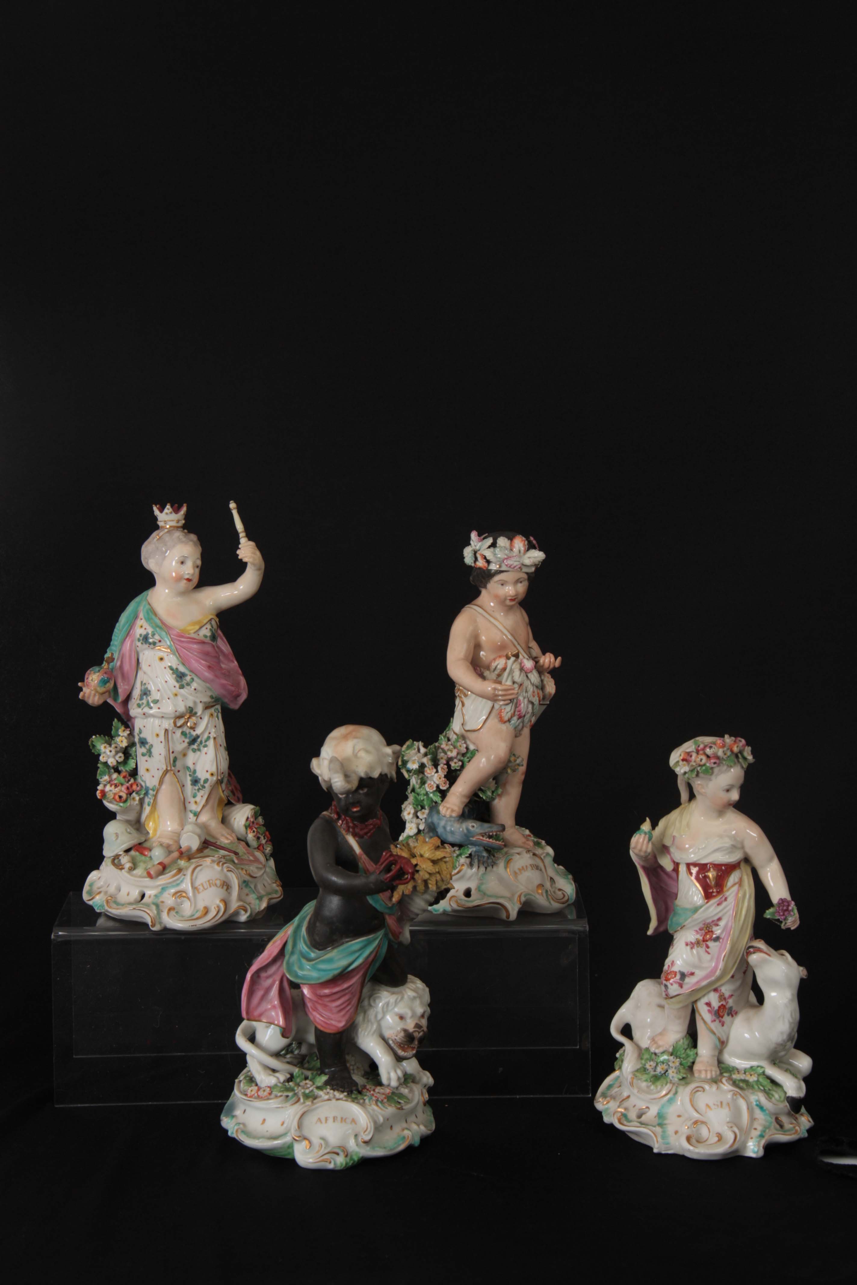 A SET OF FOUR 18TH CENTURY DERBY 'FOUR QUARTERS' FIGURES representing EUROPE, AMARICA, AFRICA and - Image 12 of 15