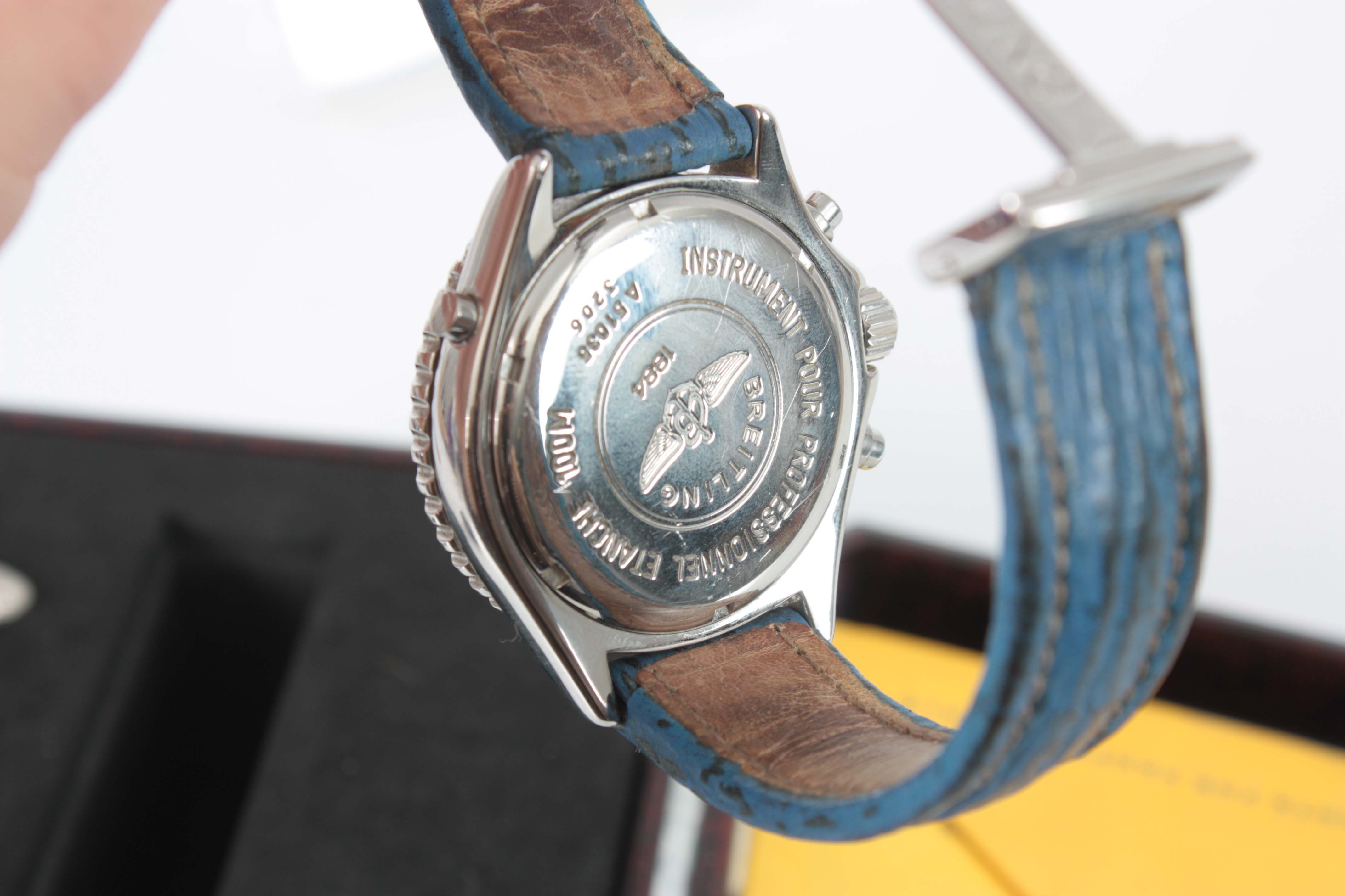 A GENTLEMAN'S STAINLESS STEEL BREITLING INTRUDER CHRONOGRAPH WRIST WATCH on original leather strap - Image 11 of 13