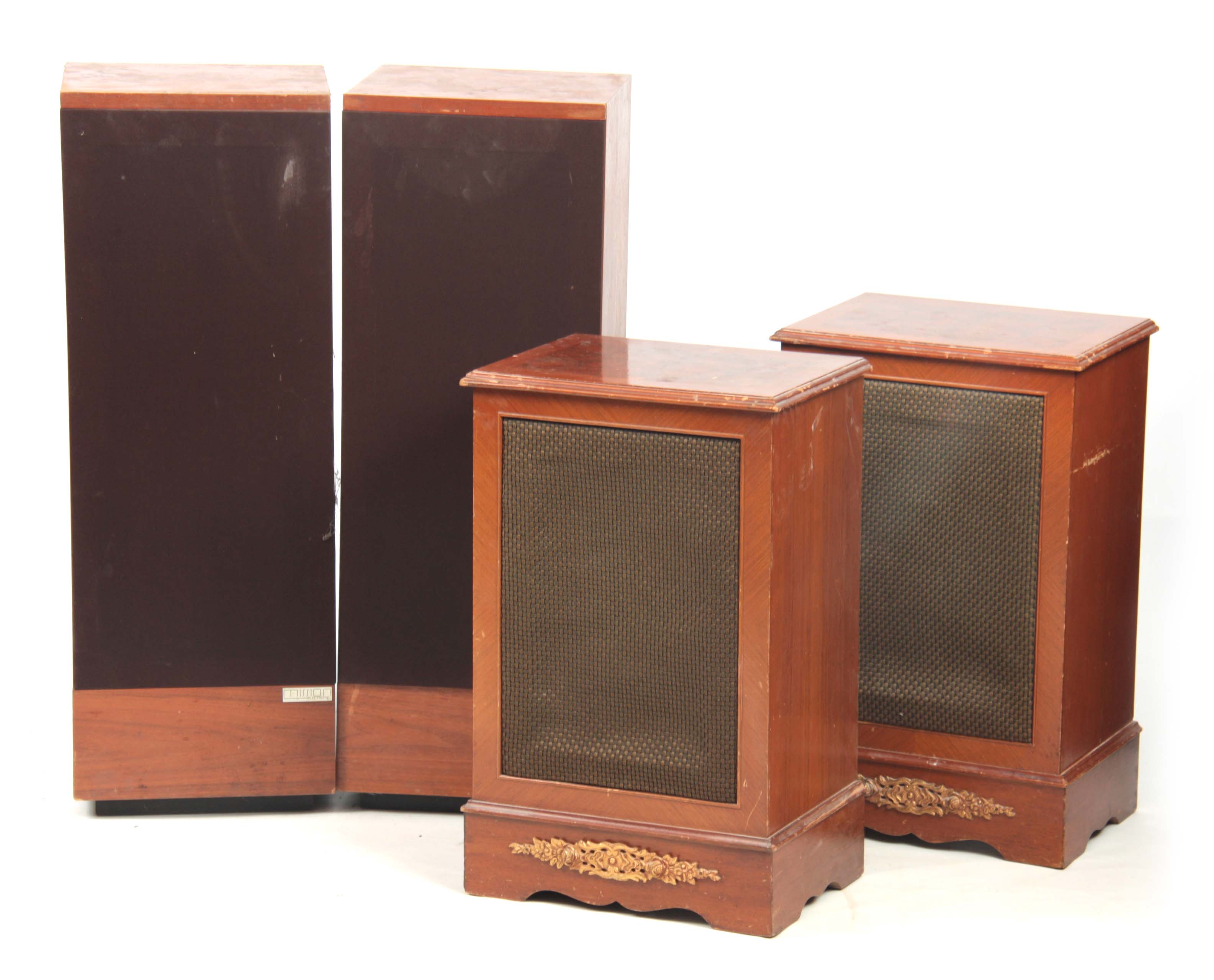 A PAIR OF MISSIONS ELECTRONICS 730 ACOUSTIC SUSPENSION HIGH FIDELITY SPEAKERS 90cm high together
