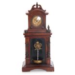 A 19TH CENTURY GERMAN GUSTAV BECKER AUTOMATION FOUNTAIN CLOCK the architectural style case with swan