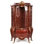 A LATE 19TH CENTURY FRENCH MARQUETRY, KINGWOOD AND ORMOLU MOUNTED VITRINE / DISPLAY CABINET OF LOUIS