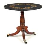 A 19th CENTURY ASHFORD BLACK MARBLE AND INLAID CENTRE TABLE IN THE MANNER OF SAMUEL BIRLEY, CIRCA