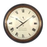 THOMAS EARNSHAW, HIGH HOLBORN AN EARLY 19TH CENTURY CONVEX FUSEE WALL CLOCK the ebonised mahogany