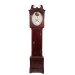 THOMAS SCOTT, GAINSBOROUGH A GEORGE III OVAL DIAL LONGCASE CLOCK the oak case with swan neck