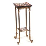 A 19TH CENTURY FRENCH ORMOLU AND SPECIMEN MARBLE INLAID OCCASIONAL TABLE having various inlaid