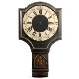 THOMAS MOORE, IPSWICH AN EARLY GEORGE III SHIELD DIAL TAVERN CLOCK the 30" dial with moulded edge