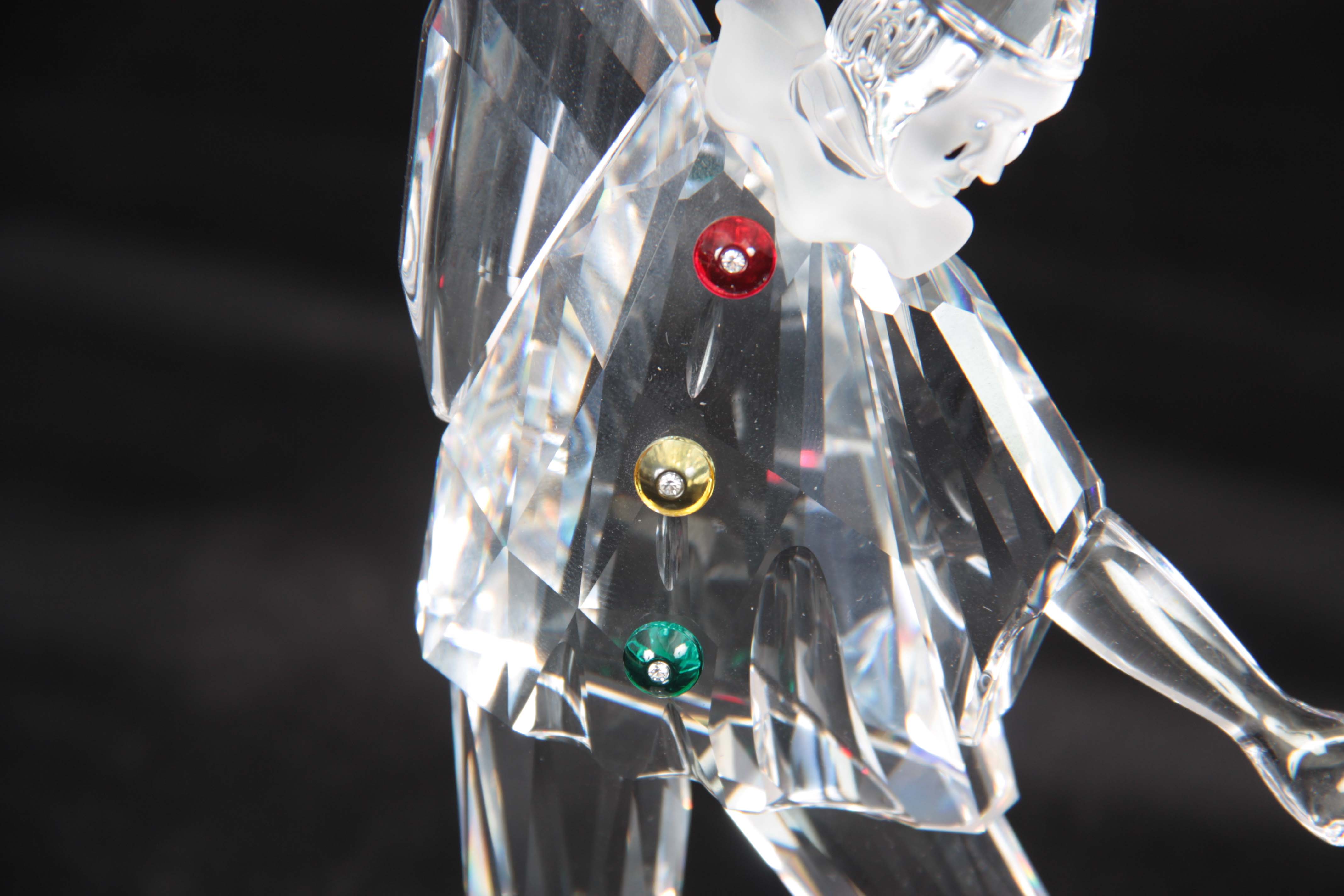 A 20TH CENTURY SWAROVSKI CRYSTAL PIERROT FIGURINE, 20cm high - unboxed. - Image 3 of 5