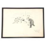 H M BATEMAN, PEN AND INK CARICATURE Humerous boxing drawing 17.5cm high 25cm wide signed and dated