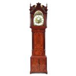 THOMAS BARRY, ORMSKIRK A LATE 18TH CENTURY FLAMED MAHOGANY EIGHT-DAY LONGCASE CLOCK the 14''
