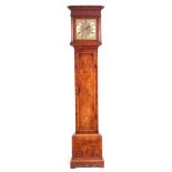 WILLIAM WILSON, LONDON A LATE 17TH CENTURY BURR WALNUT 11" DIAL LONGCASE CLOCK with moulded