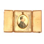 Edw.d P. BEAUFORT LONDON 1915 AN OVAL MINIATURE PORTRAIT of Captain Cecil Fife Pryce Hamilton Ist