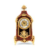 LEROY & FILS, PARIS A LATE 19TH CENTURY FRENCH TORTOISESHELL BOULLE MANTEL CLOCK the bell top case