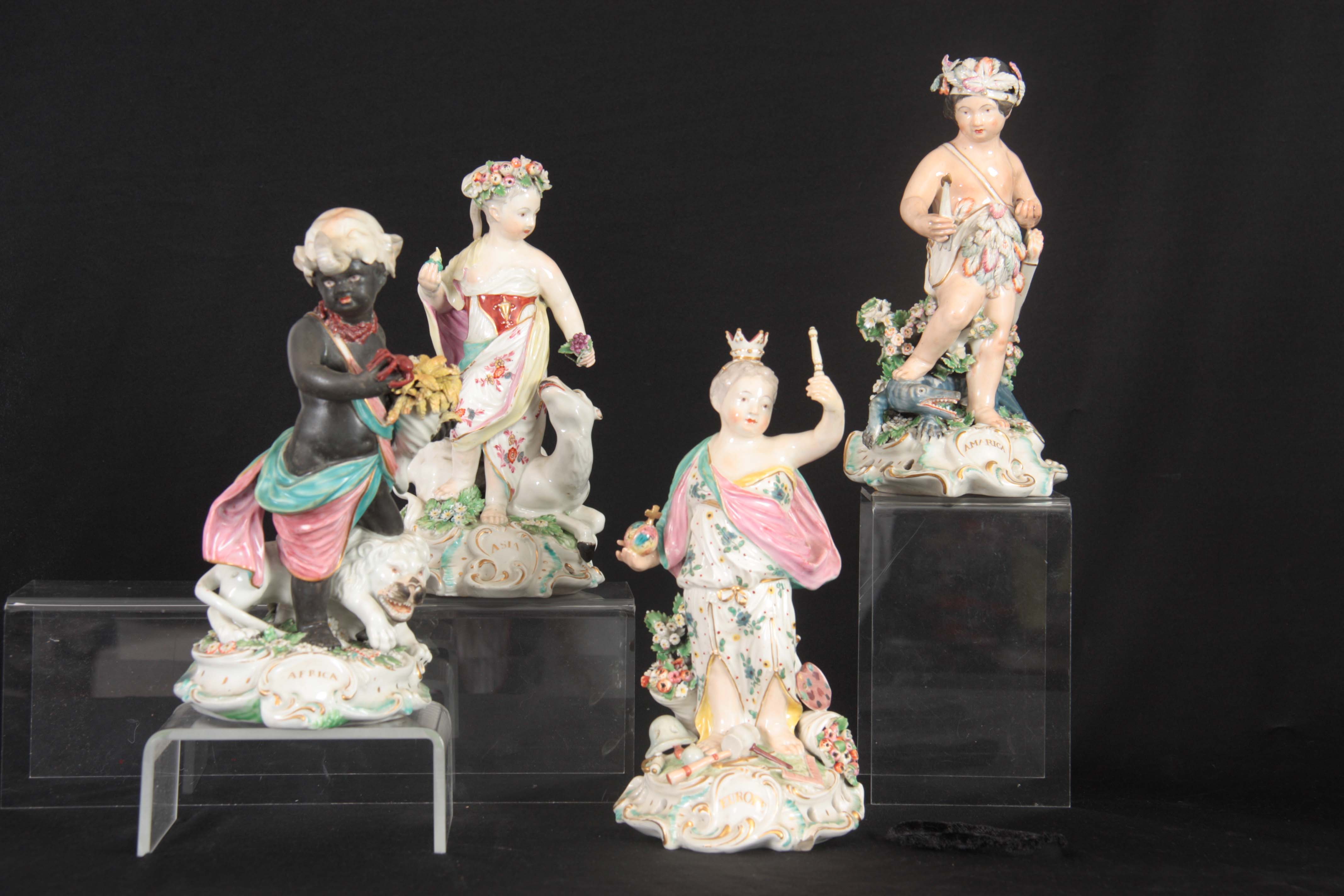 A SET OF FOUR 18TH CENTURY DERBY 'FOUR QUARTERS' FIGURES representing EUROPE, AMARICA, AFRICA and - Image 14 of 15