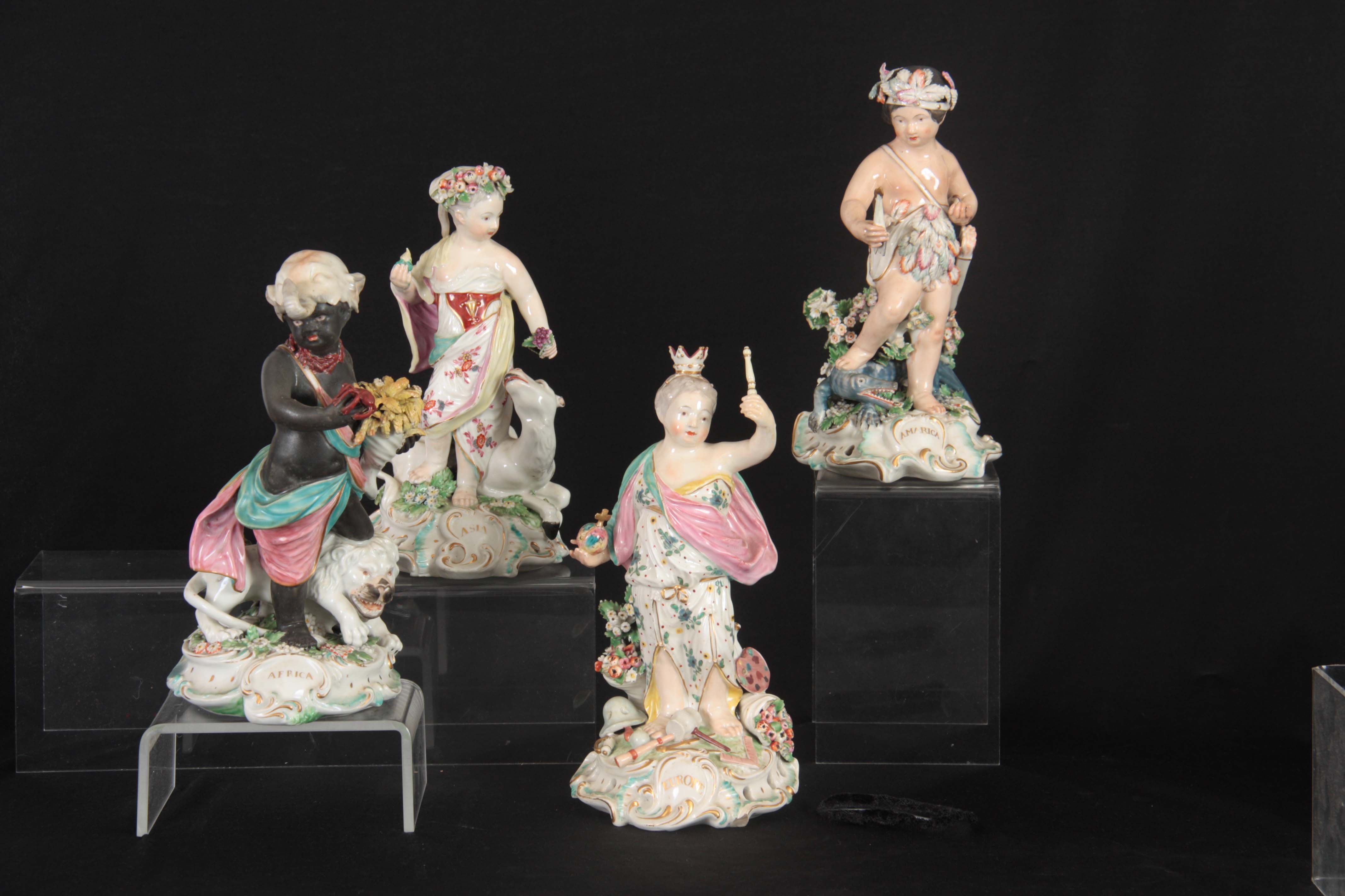 A SET OF FOUR 18TH CENTURY DERBY 'FOUR QUARTERS' FIGURES representing EUROPE, AMARICA, AFRICA and - Image 15 of 15