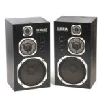 A PAIR OF YAMAHA NS-1000 MONITOR SPEAKERS 30cm by 36cm by 67cm.