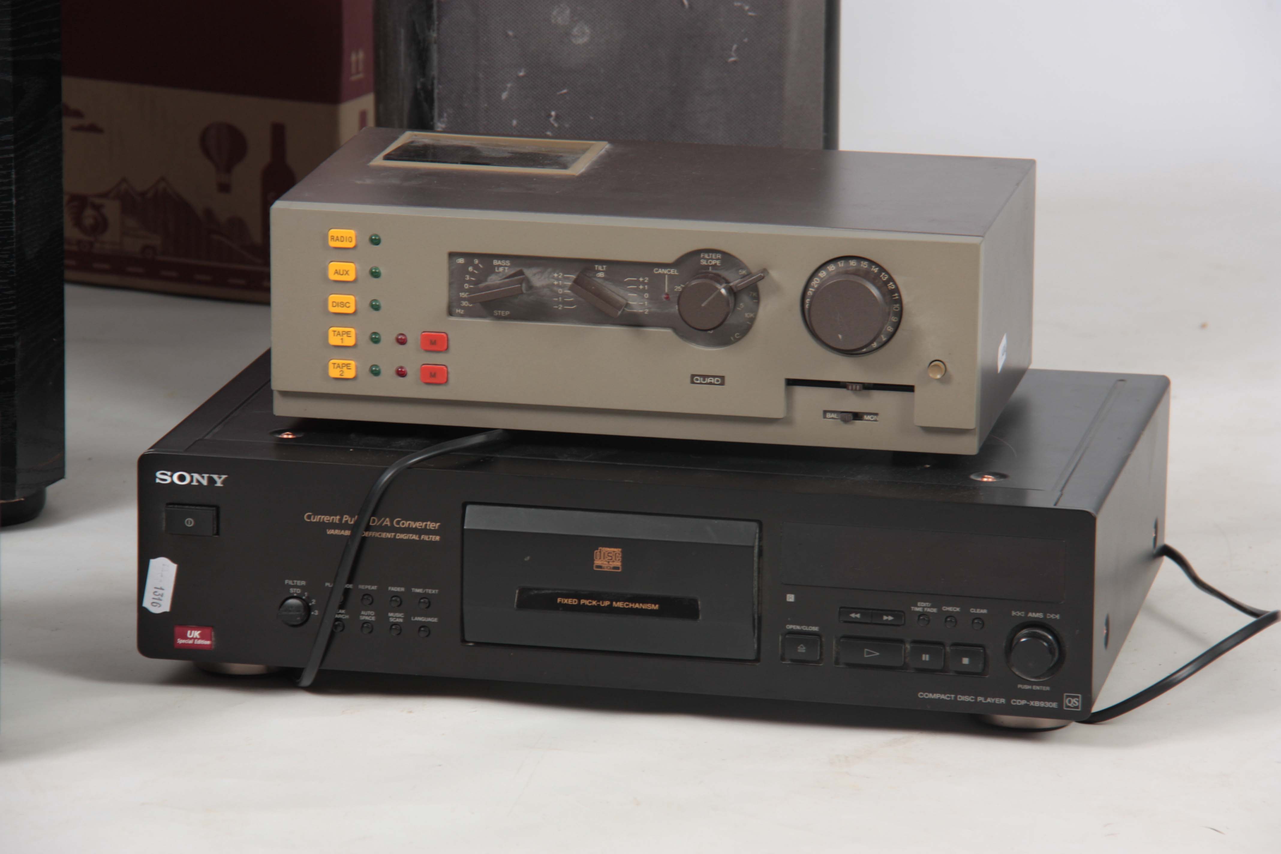 A COLLECTION OF STEREO EQUIPMENT viz. QUAD 44 STEREO CONTROL AMPLIFIER. SONY COMPACT DISC PLAYER - Image 4 of 5