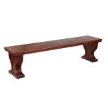 A 19TH CENTURY WALNUT BENCH / WINDOW SEAT SIMILAR TO THOSE IN THE NATIONAL GALLERY MUSEUM having