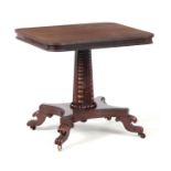 A REGENCY ROSEWOOD METAMORPHIC READING TABLE OF LARGE SIZE with rise and fall mechanism, standing on
