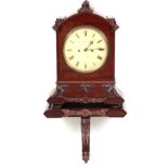 THOS HOWARD KIRKDALE LIVERPOOL A LATE REGENCY FIGURED MAHOGANY BRACKET CLOCK WITH HANGING WALL