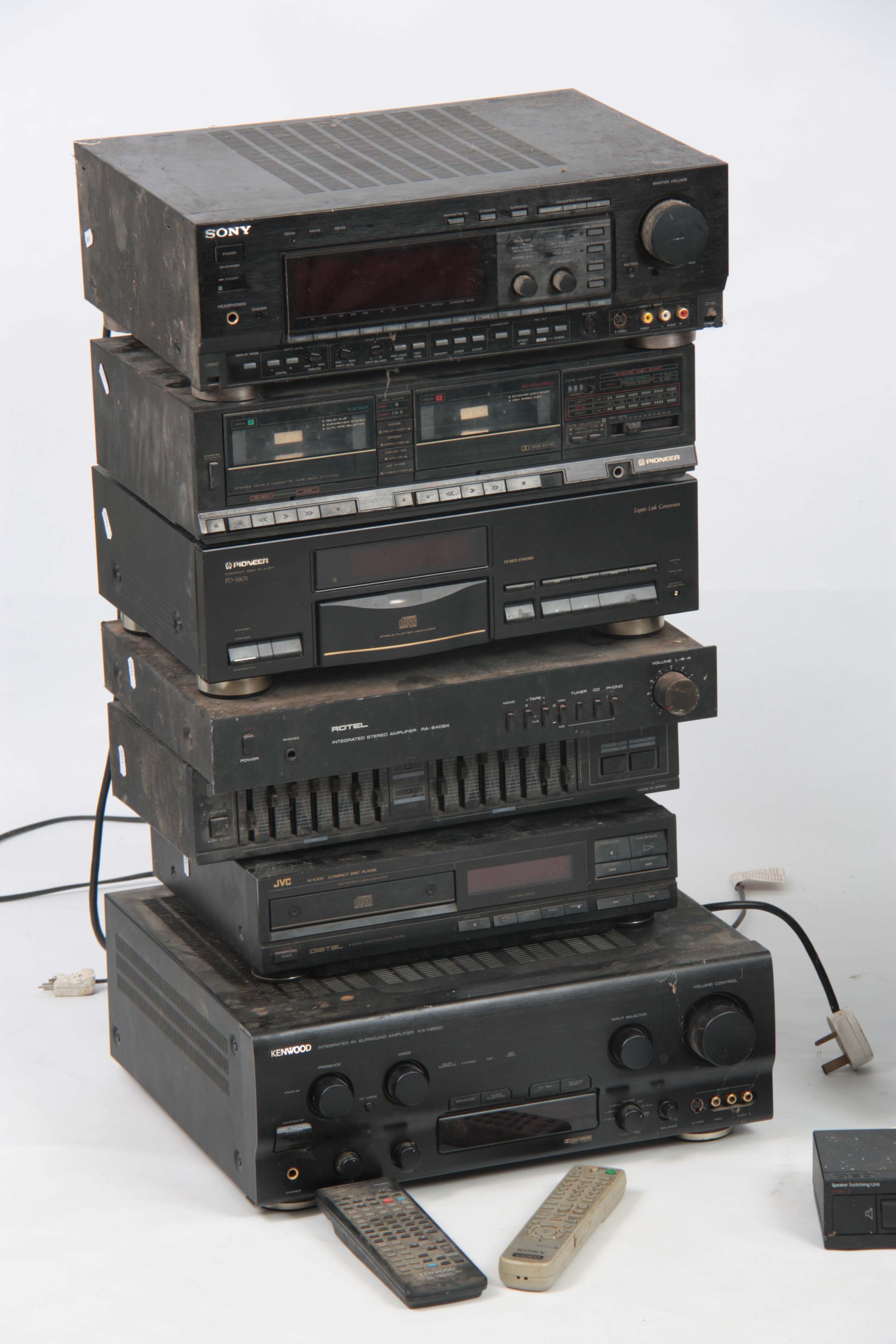 AN ASSORTMENT OF AUDIO EQUIPMENT including A SONY digital processing control amplifier model TA- - Image 2 of 3