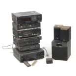 AN ASSORTMENT OF AUDIO EQUIPMENT including A SONY digital processing control amplifier model TA-