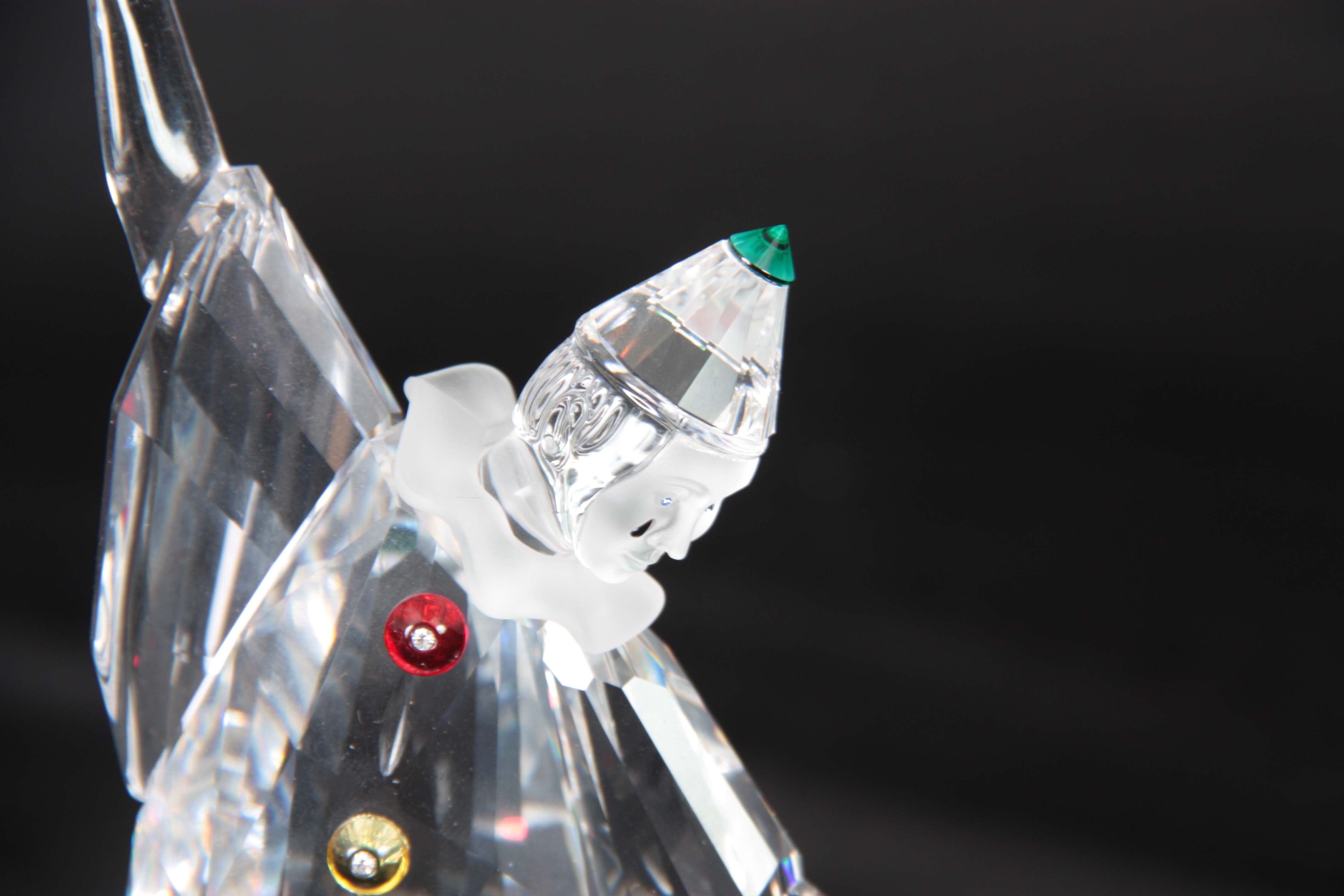A 20TH CENTURY SWAROVSKI CRYSTAL PIERROT FIGURINE, 20cm high - unboxed. - Image 2 of 5